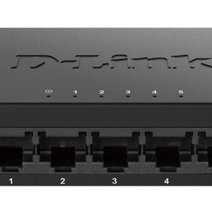 D-Link Switch DGS-105GL, 5 porturi Gigabit, Capacity 10Gbps, desktop, faramanagement, metal, negru, fara ventilator, D-Link Green.