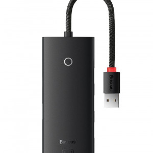 Docking Station Baseus Metal Gleam, conectare PC USB Type-C, USB 3.0 x 3, 1 x Card reader SD/MicroSD, USB Type C x 1 PD 100W 5V / 9V / 14.5V / 20V 5A (Max.), Gigabit RJ-45 x 1, HDMI x 1/4K/30Hz, albastru