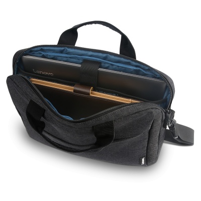 Geanta laptop Lenovo Casual Toploader T210, 15.6", Black, rezistent la apa, compartiment accesorii, compartiment laptop captusit, Material: Textil, Dimensiuni externe: 362 x 22 x 250 mm, Greutate: 465g - Img 6