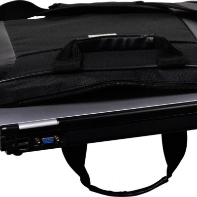 Geanta Spacer, pt. notebook de max. 15.6″, 1 compartiment, fara buzunare, waterproof, nylon, negru - Img 5