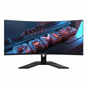 Gigabyte Monitor Gaming 34" GS34WQC, Non-glare, Rezolutie: 3440 x 1440 (WQHD), Luminozitate:300 cd/m2 (TYP), Contrast: 4000:1, unghi vizializare: 178°(H)/178°(V), culori: 16.7M, Timp raspuns; 1ms, Rata refresh: 120Hz, HDR Ready, Flicker-free, Interfata: