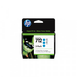HP 3ED77A CYAN INKJET CARTRIDGE 3-PACK, 29ML, pentru: DesignJet T210, T230, T250, T630, T650.