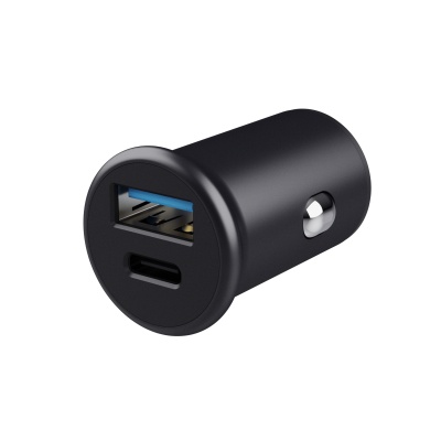 Incarcator auto Trust Maxo Fast, 2 porturi USB, putere maxima 38W, negru