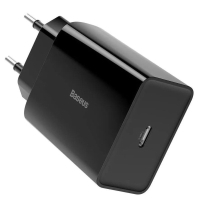 INCARCATOR retea Baseus Speed Mini, Quick Charge 20W, 1 x USB Type-C 5V/3A max, negru - Img 2