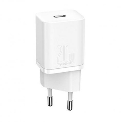 Incarcator retea Baseus Speed Mini, Quick Charge 20W, 1 x USB Type-C 5V/3.0A, alb - Img 2