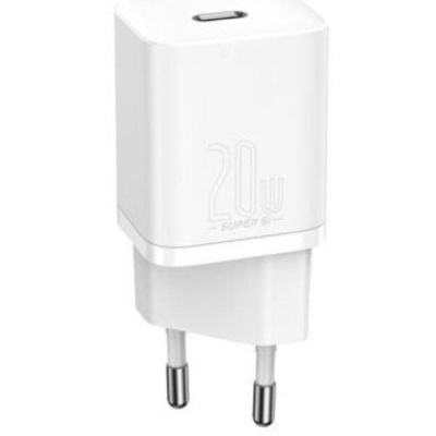 INCARCATOR retea Baseus Super Si, Quick Charge 20W, 1 x USB Type-C 5V/3A, alb - Img 3