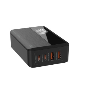 Incarcator retea Serioux 100W GAN Quick Charge, Intrare: 100-240V~ 50/60Hz 2.5A Max , C1 Ieșire: 5V/3A, 9V/3A, 12V/3A, 15V/3A, 20V/5A 100W Max , PPS:3.3-21V/5A, C2 Ieșire: 5V/3A, 9V/3A, 12V/3A, 15V/3A, 20V/5A 100W Max, PPS:3.3-21V/5A, A1 Ieșire: 5V/3A,