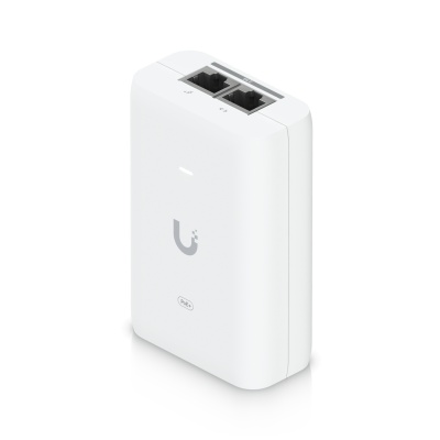 Injector PoE+ Ubiquiti UniFi 30W 48V 0.65A 2.5G , Tensiune nominală 100—240V CA la 50/60Hz, Tensiune de ieșire 48V CC la 0,65A, dimensiuni 93 x 62 x 35 mm (3,7 x 2,4 x 1,4"), alb