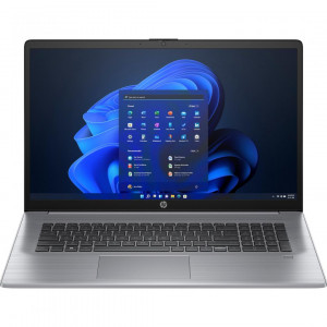 Laptop HP ProBook 470 G10 cu procesor Intel Core i5-1335U 10-Core (1.3GHz, up to 4.6GHz, 12MB), 17.3 inch FHD, Intel UHD Graphics, 16GB DDR4, SSD, 512GB Pcle NVMe, Windows 11 Pro 64bit, Asteroid Silver