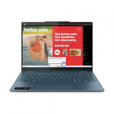 Laptop Lenovo Yoga 7 2-in-1 14AKP10, 14" WUXGA (1920x1200) OLED 600nits (peak) / 400nits (typical) Glossy / Anti-fingerprint, 100% DCI-P3, 60Hz, Dolby Vision®, TÜV Low Blue Light, DisplayHDR™ True Black 500, Glass, Touch, AMD Ryzen™ AI 5 340 (6C / 12T, - Img 14