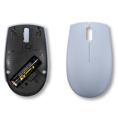 Lenovo 300 Wireless Compact Mouse Frost Blue, Tip: Standard, Rezolutie (dpi): 1000 dpi, Butoane/rotite, 3, Interfata mouse/ Tehnologie: Wireless, Interfata receiver, dongle USB 2.4GHz, Culoare: Albastru, Dimensiune (mm): 97.91 x 57.99 x 32.53 mm, - Img 6