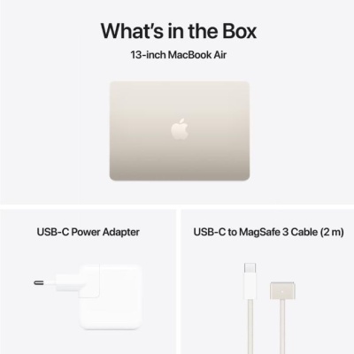 MacBook Air 13.6" Retina/Apple M4 (CPU 10-core, GPU 10-core, Neural Engine16-core)/16GB/ 1TB - Starlight - INT KB (2025) 35W USB C ( CtofromMW103RO/A) - Img 4