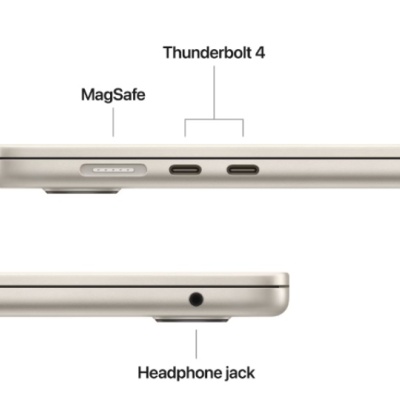 MacBook Air 15.3" Retina/Apple M4 (CPU 10-core, GPU 10-core, Neural Engine16-core)/24GB/1TB - Starlight - INT KB (2025) (Cto from MC6K4RO/A) - Img 6
