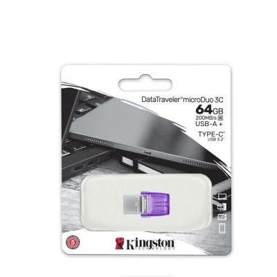 Memorie USB Flash Drive Kingston 64GB DT MicroDuo, USB 3.0, micro USB 3C - Img 3