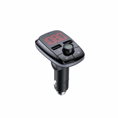 Modulator FM Serioux ABFM50, Bluetooth 5.0 , raza actiune de până la 5 m, voltaj intrare: 1x DC 12V/24V ,2 porturi USB: 1x USB DC5V 2.4A Max 1 x USB audio (pana la 32 GB), slot MicroSD (pana la 32 GB), format muzica: MP3/WMA/WAV, frecvența FM: 87.5MHz -