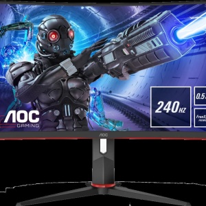 Monitor LED AOC C27G2ZU/BK, 27inch, FHD VA, 0.5ms, 240Hz, negru+rosu