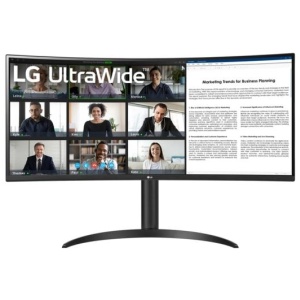 Monitor LG 34" 34WR55QK-B.AEU, Curvature: 1800R, Diagonal (inch): 34, Diagonal (cm): 86, Aspect ratio: 21:9, Panel: VA, Resolution: 3440x1440, Refresh Rate: 100Hz, Response time GtG: 5ms, Brightness (max): 300 cd/m², Contrast (static) : 3000:1, Viewing