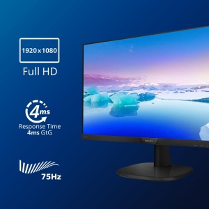MONITOR Philips 273V7QDAB 27 inch, Panel Type: IPS, Backlight: WLED ,Resolution: 1920x1080, Aspect Ratio: 16:9, Refresh Rate:75Hz, Responsetime GtG: 4 ms, Brightness: 250 cd/m², Contrast (static): 1000:1,Contrast (dynamic): 10M:1, Viewing angle: 178/178, - Img 6
