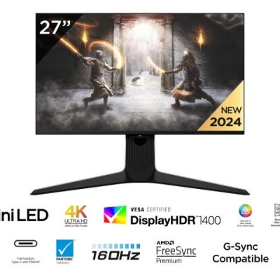 Monitor TCL 27" 27R83U, Diagonal (inch): 27, Diagonal (cm): 69, Aspect ratio: 16:9, Panel: QD-Mini LED, Resolution: 3840x2160, Refresh Rate: 160Hz, Response time GtG: 1ms, Brightness (max): 1600 cd/m², Contrast (static) : 4000:1, Viewing angle: 178/178, - Img 6