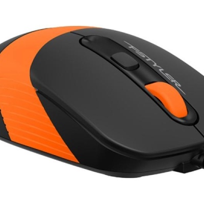 Mouse A4tech cu fir, interfata USB, rezolutie 1600 DPI, dimensiuni 108 x 64 x 35 mm, negru/portocaliu - Img 9