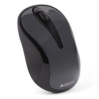 Mouse A4tech, wireless, 1000 dpi, butoane/scroll 3/1, gri - Img 2