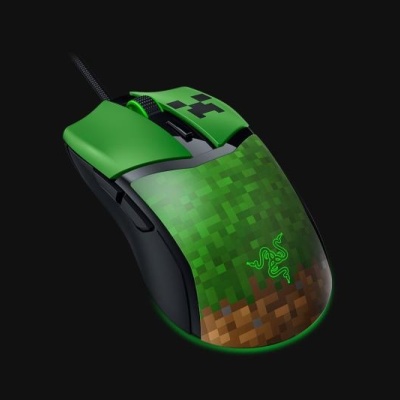 Mouse cu fir gaming Razer Cobra Razer Minecraft Edition, rezolutie 8500 DPI, 6 butoane programabile, iluminare RGB, negru - Img 6