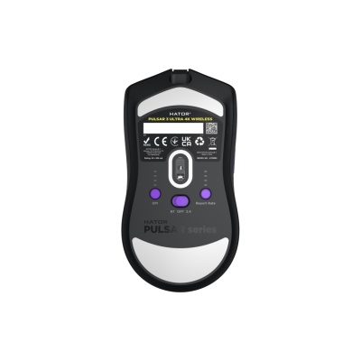Mouse gaming wireless Hator Pulsar 3 ULTRA 8K+4K, polling rate pana la 8000Hz, senzor Optical PixArt PAW 3950, rezolutie maxima 30000 DPI, switch HATOR® Optical 100M, side switch Kailh 3M, durata de viata baterie in wireless mode pana la 180 de ore, negru - Img 5