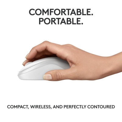 Mouse Logitech MK240 Silent Wireless, optic, interfata Bluetooth, rezolutie 1000 DPI, alb - Img 10
