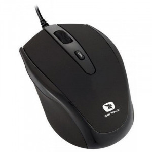 Mouse Serioux cu fir, optic, Pastel 3300, 1000dpi, negru, ambidextru ,blister, USB