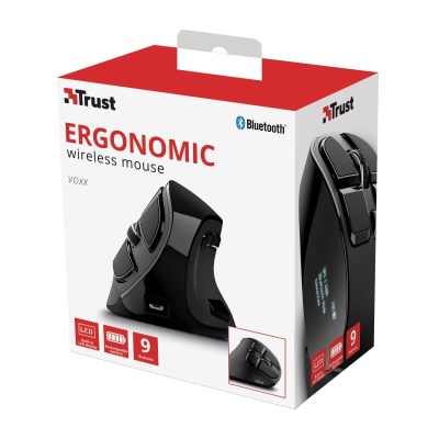 Mouse Trust Voxx, Rechargeable Ergonomic Wireless, negru - Img 14