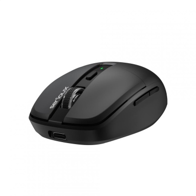 Mouse wireless AirFlow 2.4G+BT cu mod dual, cu receptor dual USB-A +USB-C; LED frontal Mod: 2.4G + Bluetooth Număr cheie: 6 Material: ABS Culoare: Negru complet DPI: 800-1200-1600 Comutator: Clic silențios pentru butonul L-R Interfață: Receptor - Img 6