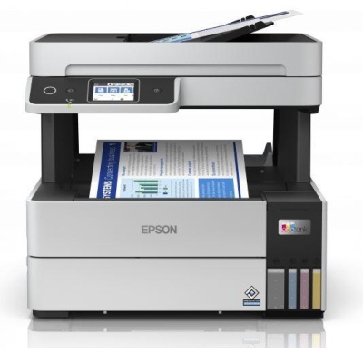 Multifunctional inkjet color Epson EcoTank CISS L6490, dimensiune A4 (Printare,Copiere, Scanare, Fax), printare borderless, viteza 37ppm alb-negru, 23ppm color, rezolutie 4800x1200 dpi, alimentare hartie 250 coli + 35 coli ADF, duplex automat ,scanner