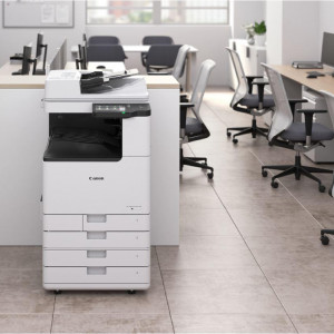 Multifunctional laser mono Canon IR2930i, dimensiune A3 (Printare, Copiere, Scanare, Fax Optional), duplex, viteza imprimare 30ppm A4 / 15ppm A3, rezolutie : 1200 dpi × 1200 dpi, procesor 1.6 Ghz, memorie 2 Gb, alimentare cu hartie standard 1200 coli,