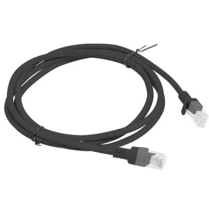 Patch cord Cat.5e UTP 1,5 m negru, Fluke Passed