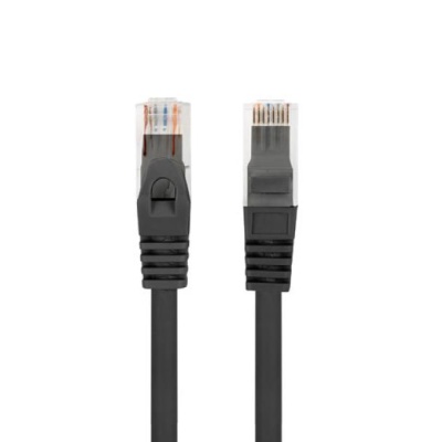 Patch cord Cat.6 UTP LSZH Cu 1 m negru, Fluke Passed