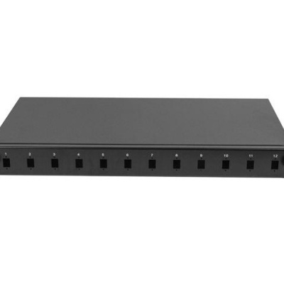 Patch panel fibră rack 19" 1U 12x SC simplex / 12x LC duplex, negru + accesorii - Img 3