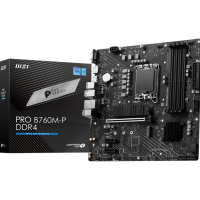 Placa de baza MSI PRO B760M-P DDR4, Socket 1700, DDR4, Micro-ATX