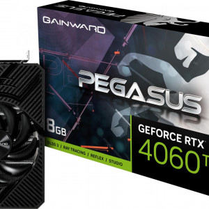 Placa video Gainward GeForce RTX 4060 Ti Pegasus 8GB, GDDR6, 128BIT, 3x DisplayPort 1.4a, 1x HDMI 2.1, PCI Express Gen 4