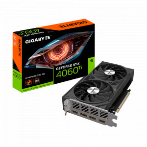 Placa Video GIGABYTE GEFORCE RTX 4060 TI WINDFORCE OC 16G 128 bit GDDR6 PCIE 4.0, 2x DP 2x HDMI