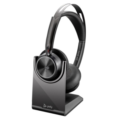 Poly Voyager Focus 2 Microsoft Teams Certified USB-C-C Headset +USB-C/A Adapter +Charging Stand - Img 2
