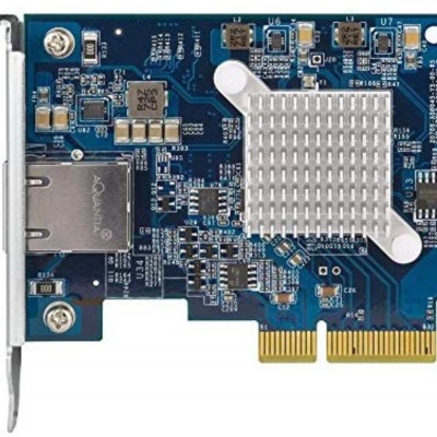 QM2 Expansion Card Qnap, QXG-10G1T; Single-port (10Gbase-T) 10GbE network expansion card, PCIe Gen3 x4, Low-profile bracket pre-loaded, Low-profile flat and Full-height are bundled, Interface: PCIe 3.0 x 4.