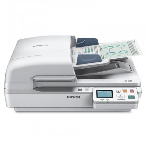 Scanner Epson DS-6500N, dimensiune A4, tip flatbed, viteza scanare: 25ppm alb-negru si color, rezolutie optica 1200x1200dpi, ADF 100 pagini, duplex, senzor CCD, Scan to Email, Scan to FTP, Scan to Microsoft SharePoint, Scan to Print, Scan to Web folders,