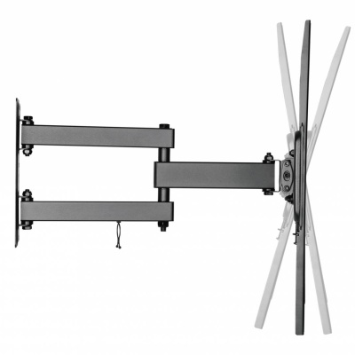Suport de perete Akai cu inclinatie +10/-15°, diagonala display 32"-55", VESA min. 75x75, VESA max. 400x400, suporta pana la 35kg, distanta fata de perete max 427mm, negru - Img 5