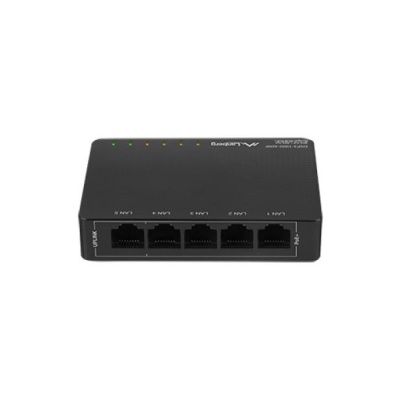 Switch DSP3-1005-60W 5x 1 Gb PoE+ (4 porturi PoE 30W/port, max. 60W), fara management, desktop