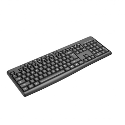 Tastatură wireless 2.4G SRXK-SKB706W, Tastatură: cu rând independent de taste multimedia, Mod Wireless: 2.4G, Număr taste: 104 + 9 taste rapide, Material: ABS, Culoare: Negru, Chipset: Huntersun, Tip interfață: USB, Dimensiune: 442*152*25mm ; 440g, - Img 3