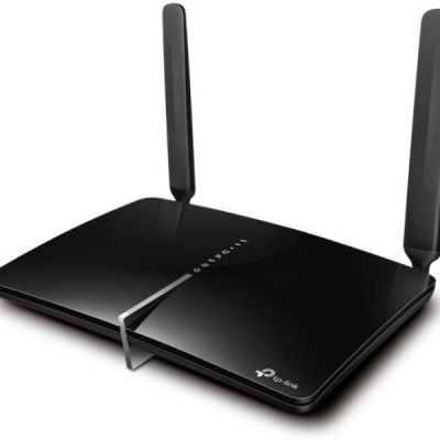 TP-LINK AC1200 Wireless Dual Band 4G + cat6 Router, ARCHER MR600,3* 10/100Mbps LAN Ports, 1* 10/100Mbps LAN/WAN Port, 1* micro SIM Card Slot, 2* Detachable External 4G LTE Antennas,IEEE 802.11a/n/ac 5 GHz, IEEE 802.11b/g/n 2.4 GHz, WPS Button, Reset
