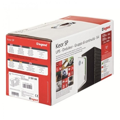 UPS Legrand KEOR SP 1500, 1500VA/ 900W, 2x IEC + 2x German standard sockets, USB HID, baterie 2x 12V 9Ah, stabilizator electronic (AVR), 230V, forma Tower, tehnologie Line interactiv, dimensiuni 148 x 173 x 380mm - Img 3