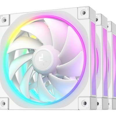 Ventilatoare DEEPCOOL FL12-3in1 120mm ALB, CFM 55, presiune 2.82 mmAq, viteza de rotatie 500-2150 RPM +/- 10% - Img 2