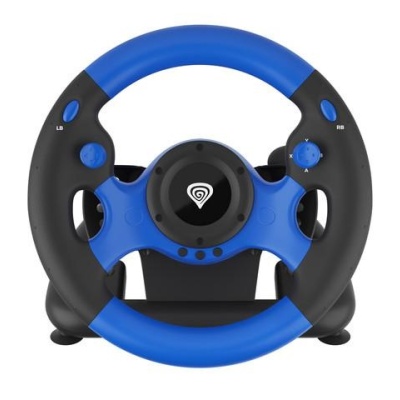 Volan Genesis cu fir Seaborg 350, interfata USB, 15 butoane, rotatie 180°, lungime cablu 200cm, compatibil cu Microsoft XBOX 360, XBOX One, Microsoft XBOX Series S, Microsoft XBOX Series X, Nintendo Switch, PC. Sony PlayStation 3, Sony PlayStation 4, - Img 2