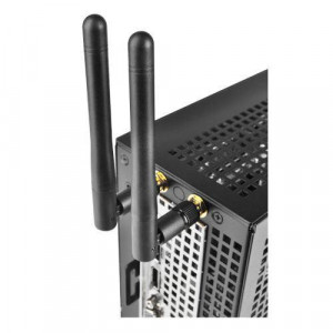 Wi-Fi Kit Kitul Wi-Fi ASRock M.2 include modulul Wi-Fi Intel® AC-3168 M.2 si doua antene oferind conectivitate wireless pentru seria DeskMini.